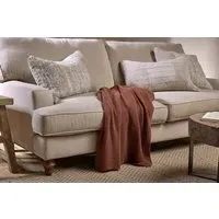 Nahan Moss Stitch Cotton Throw - Rust