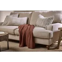 Nahan Moss Stitch Cotton Throw - Rust alternate view