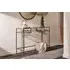 Nakuru Iron & Glass Console Table - Brass
