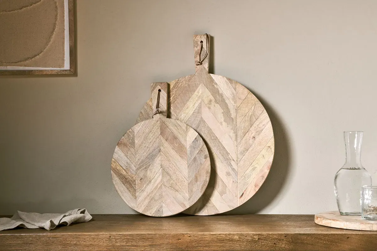 Nalbari Small Pizza Board - Natural, Mango Wood image