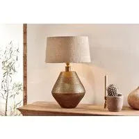 Nalgonda Large Table Lamp - Antique Brass