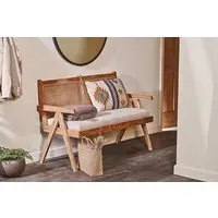 Nalrina Acacia And Cane Sofa - Natural