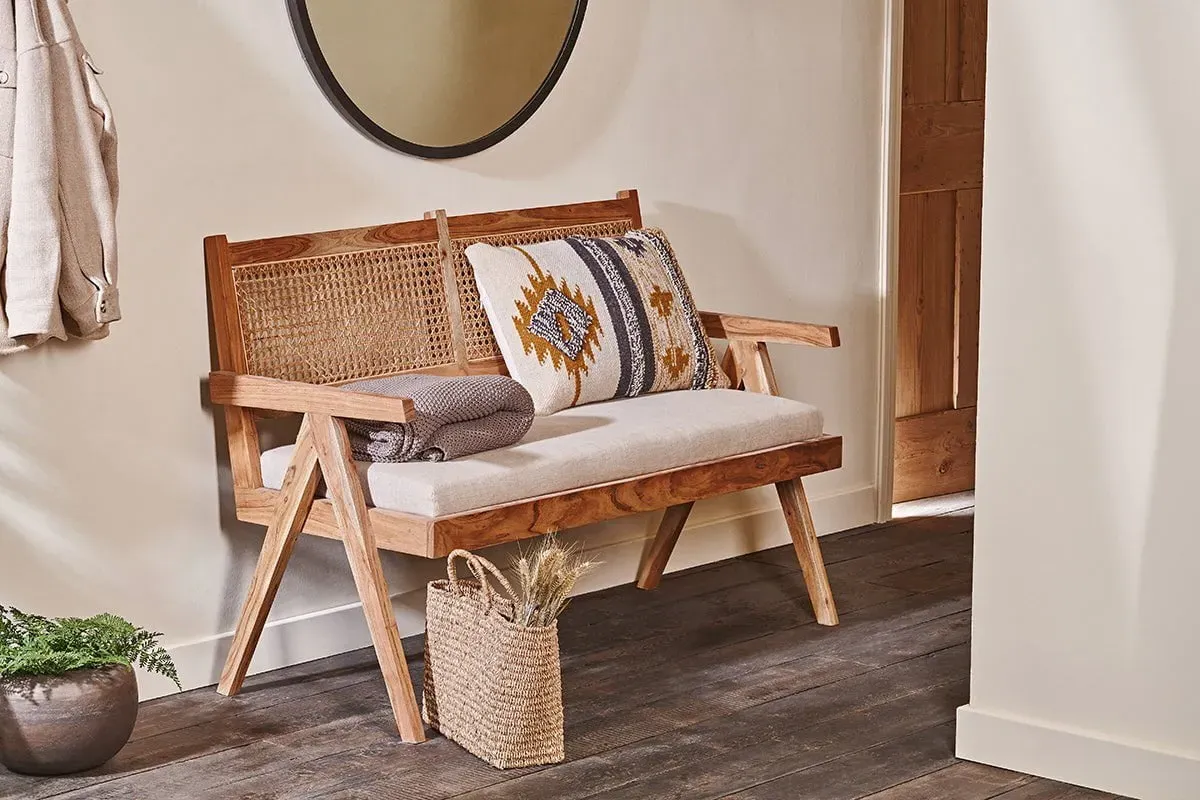 Nalrina Acacia And Cane Sofa - Natural image