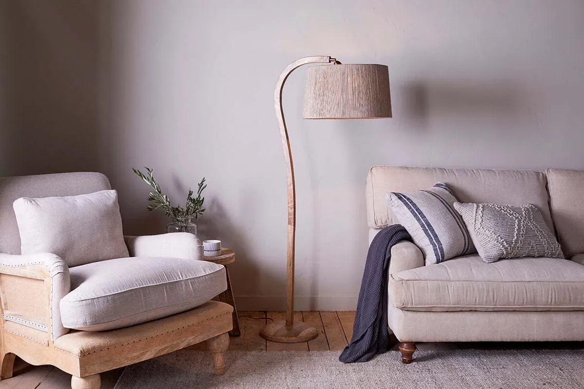 Namira Arch Floor Lamp - Natural, Mango Wood product
