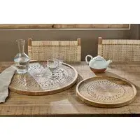 Namuna Large Serving Tray - Natural, Mango Wood