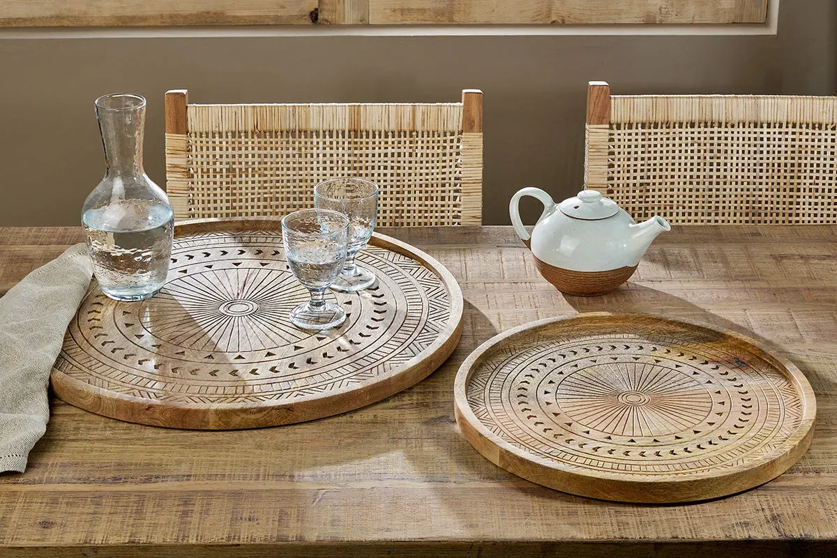 Namuna Large Serving Tray - Natural, Mango Wood