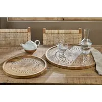 Namuna Small Serving Tray - Natural, Mango Wood alternate view