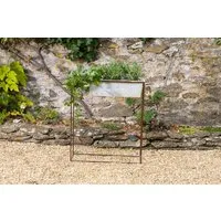 Narlu Wide Standing Planter - Aged Zinc, Iron alternate view
