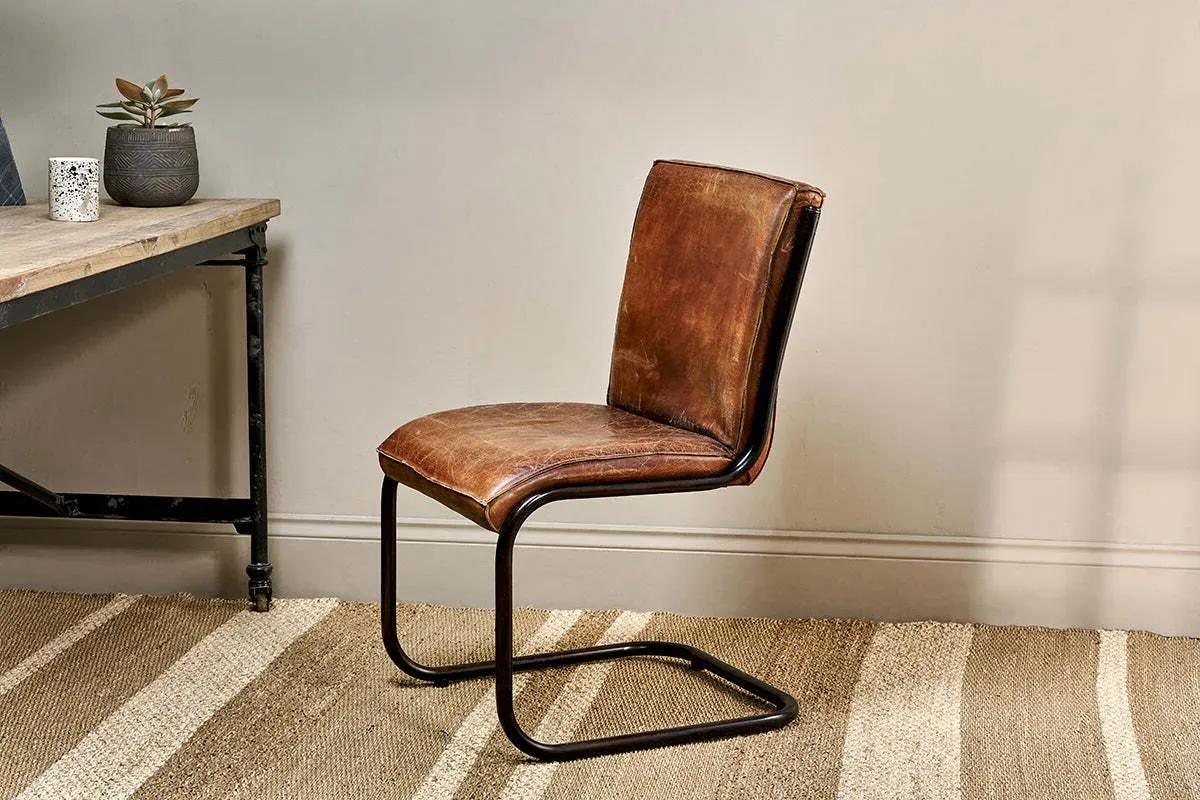 Narwana Desk Chair - Aged Leather, Iron product