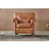 Narwana Ribbed Leather Armchair - Aged Tan
