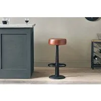 Narwana Round Stool - Chocolate Brown, Leather alternate view