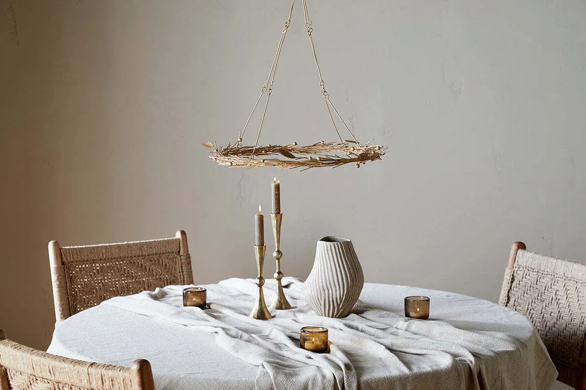 Natesa Small Hanging Wreath - Brass image