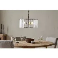 Nauka Statement Pendant Light - Aged Bronze, Clear Glass