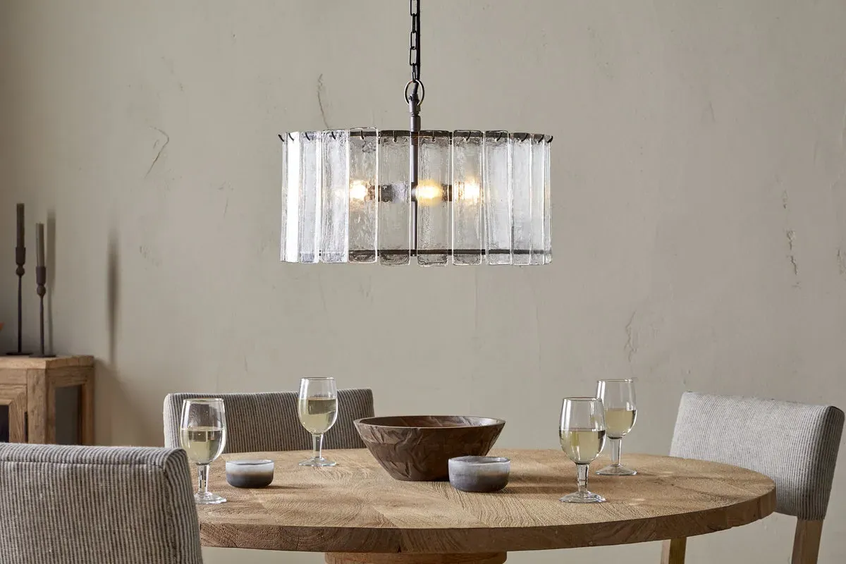 Nauka Statement Pendant Light - Aged Bronze, Clear Glass image