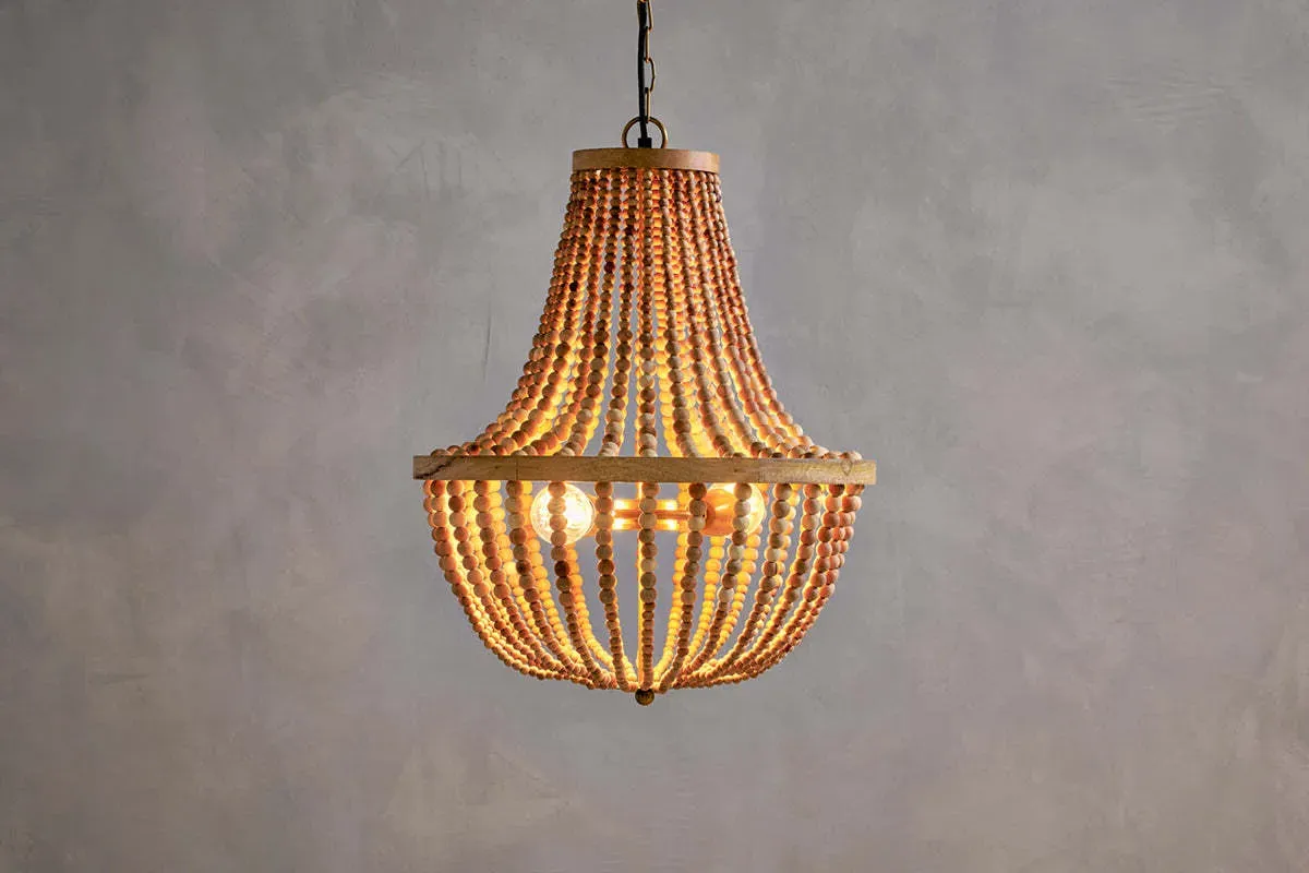 Neela Mango Wood Pendant Light - Pebble product