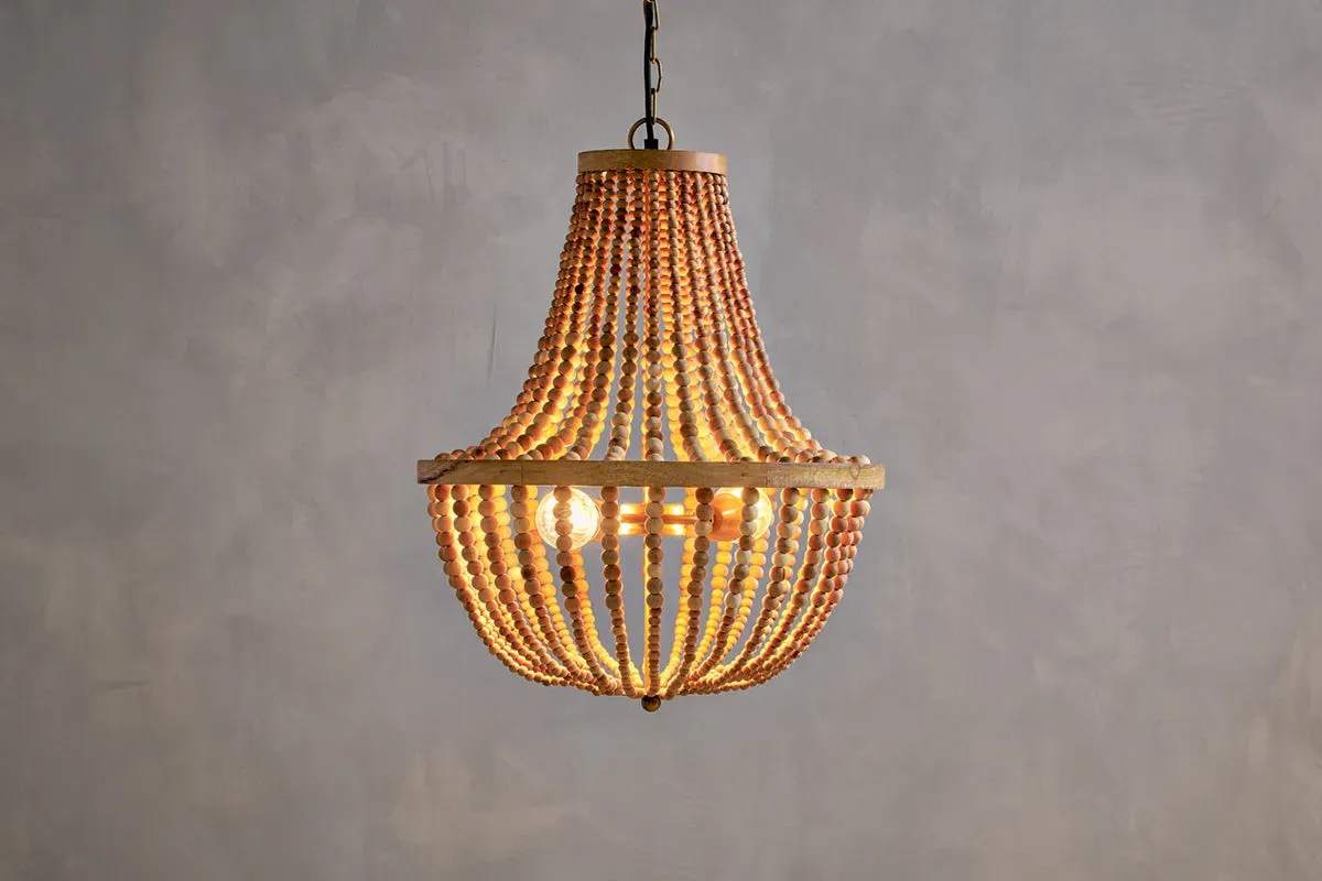 Neela Pendant Light - Natural, Mango Wood image