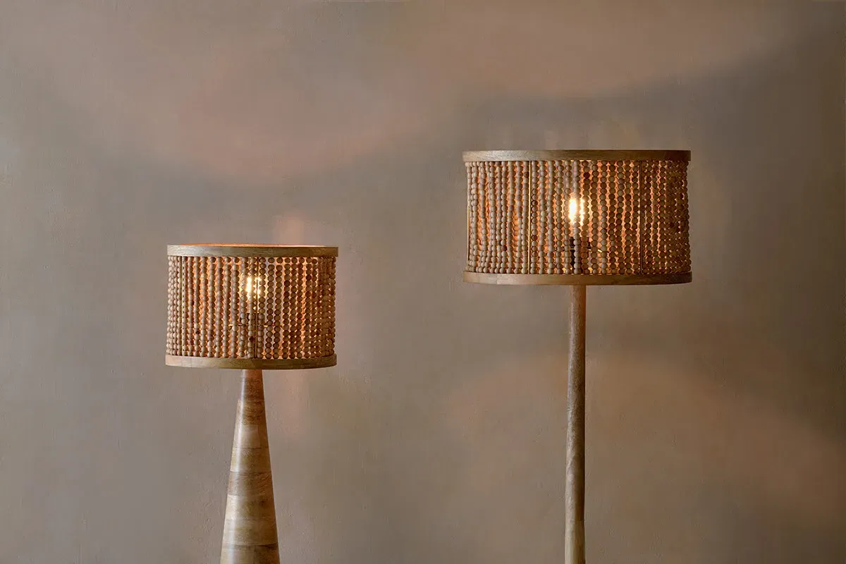 Neela Small Lampshade - Natural, Mango Wood image