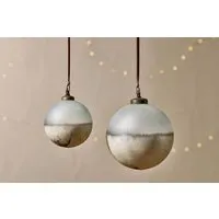 Ngolo Small Christmas Bauble - Aged Smoke, Recycled Glass alternate view