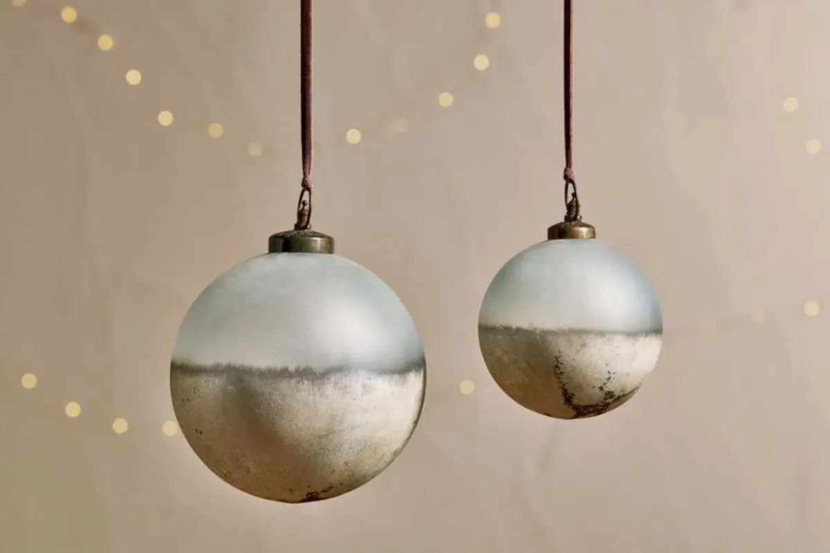 Ngolo Small Christmas Bauble - Aged Smoke, Recycled Glass product