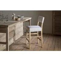 Nidhi Upholstered Counter Dining Chair - Natural, Linen alternate view
