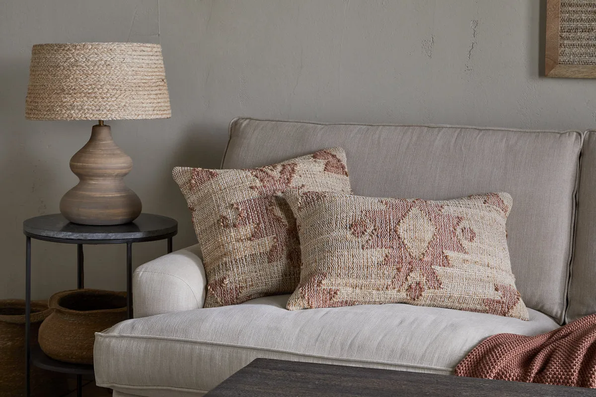 Nila Gul Cushion Cover - Rust, Cotton Jute product