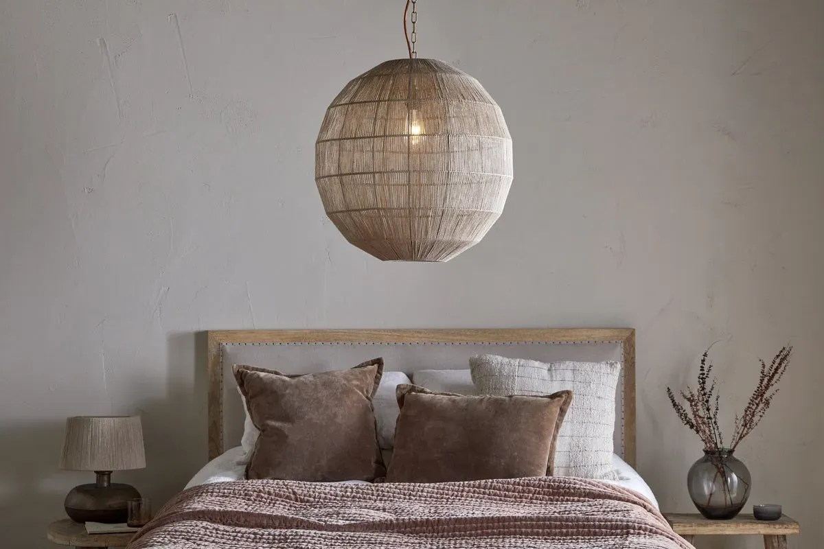Nilaveli Sphere Pendant Light - Natural, Jute image