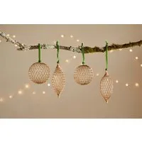 Nirav Wire Baubles Set of 4 - Brass alternate view