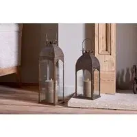 Nivas Small Lantern - Antique Brass