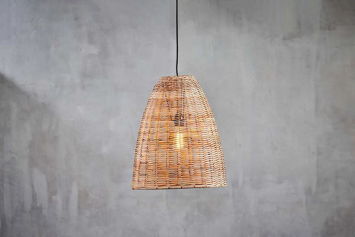 Noko Medium Conical Pendant Light - Natural, Wicker product