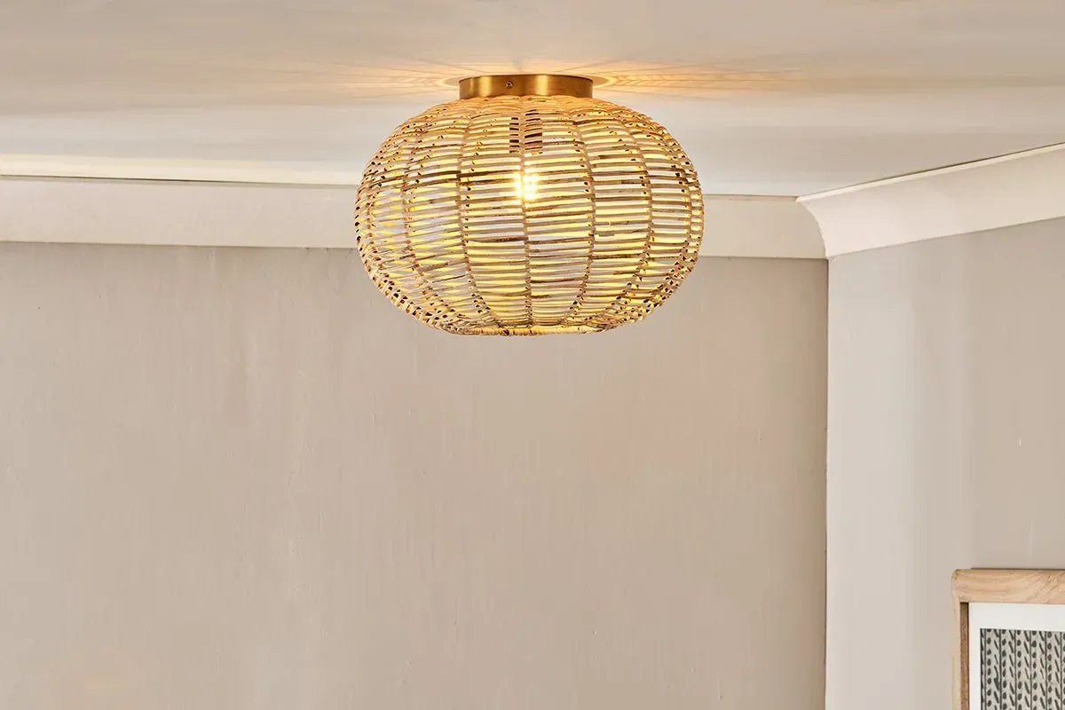 nkuku-noko-rattan-flush-ceiling-light-lights-natural image