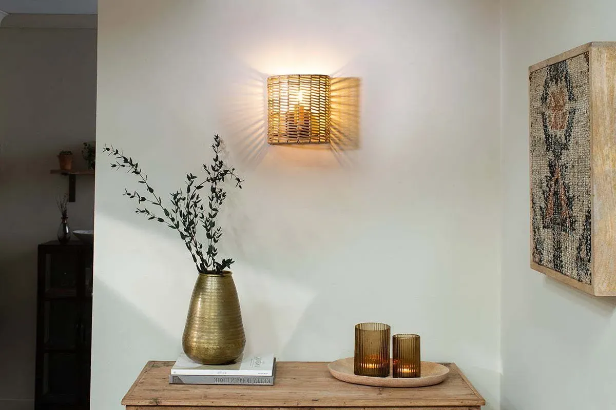 Noko Small Rattan Wall Lamp - Natural product