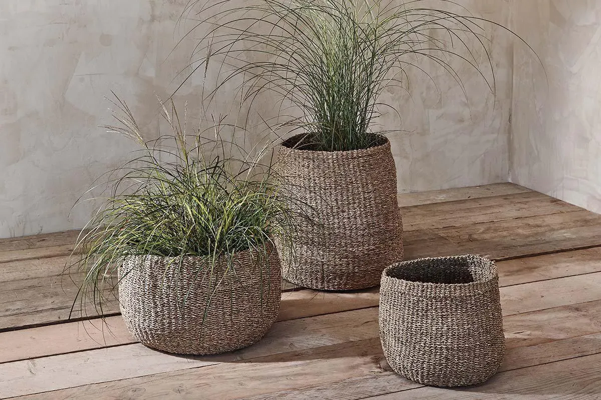 Noko Tall Storage Basket - Natural, Seagrass