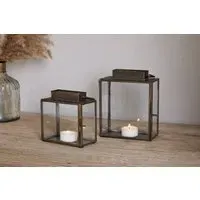 Obi Large Table Lantern - Antique Brass