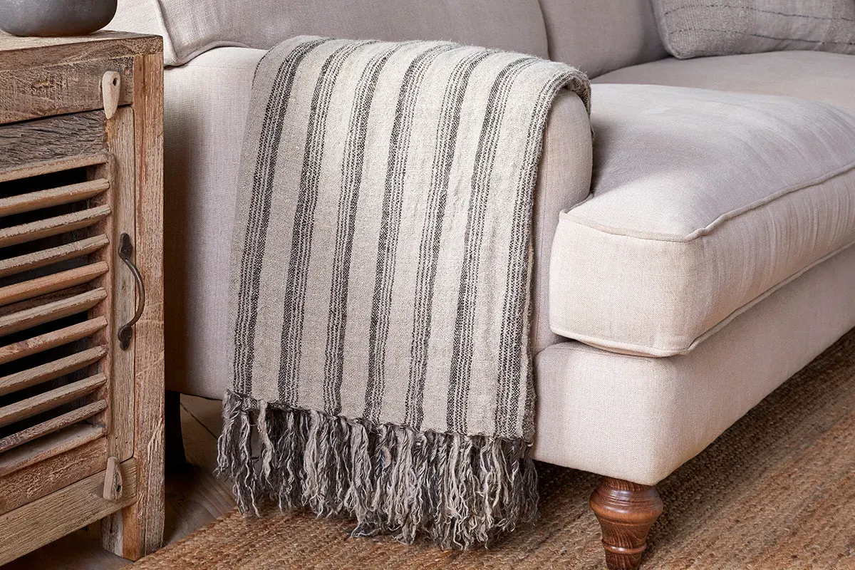 Odisha Linen Throw - Charcoal image