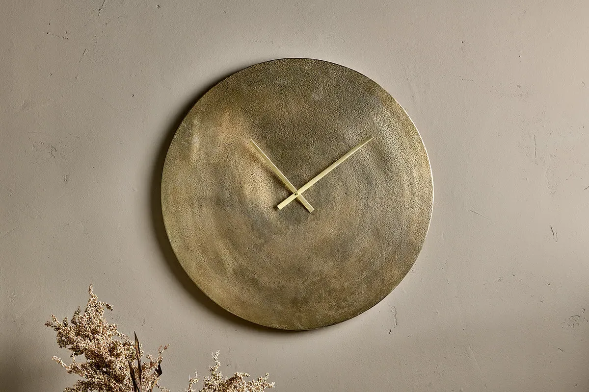 Okota Wall Clock - Antique Brass