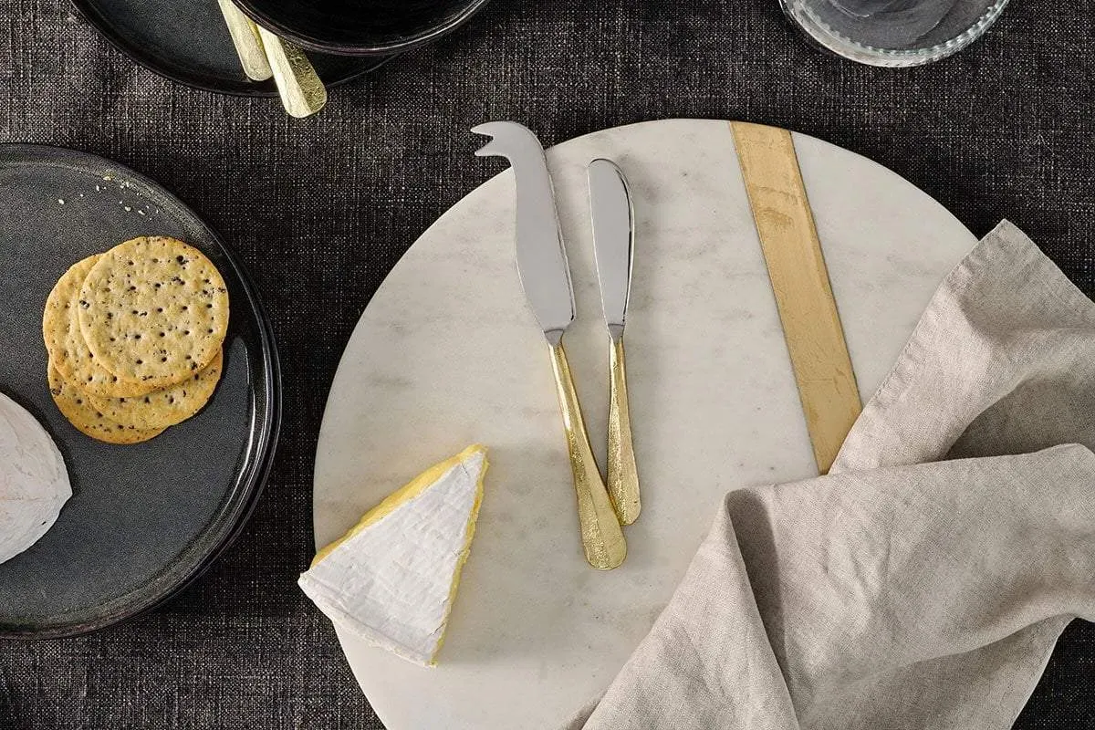 Osko Cheese & Butter Knife Set of 2 - Gold, Brass product