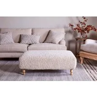 Otas Teddy Ottoman - Off White, Boucle Cotton alternate view