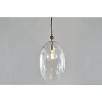 Otoro Large Oval Pendant Light - Clear, Recycled Glass