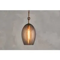 Otoro Large Oval Pendant Light - Smoke, Recycled Glass