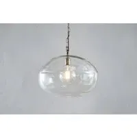 Otoro Large Round Pendant Light - Clear, Recycled Glass