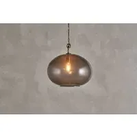 Otoro Large Round Pendant Light - Smoke, Recycled Glass