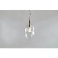 Otoro Small Oval Pendant Light - Clear, Recycled Glass