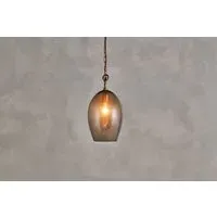 Otoro Small Oval Pendant Light - Smoke, Recycled Glass