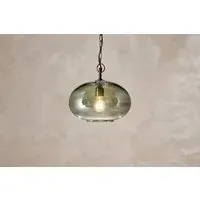 Otoro Small Round Pendant Light - Green, Recycled Glass
