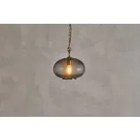 Otoro Small Round Pendant Light - Smoke, Recycled Glass
