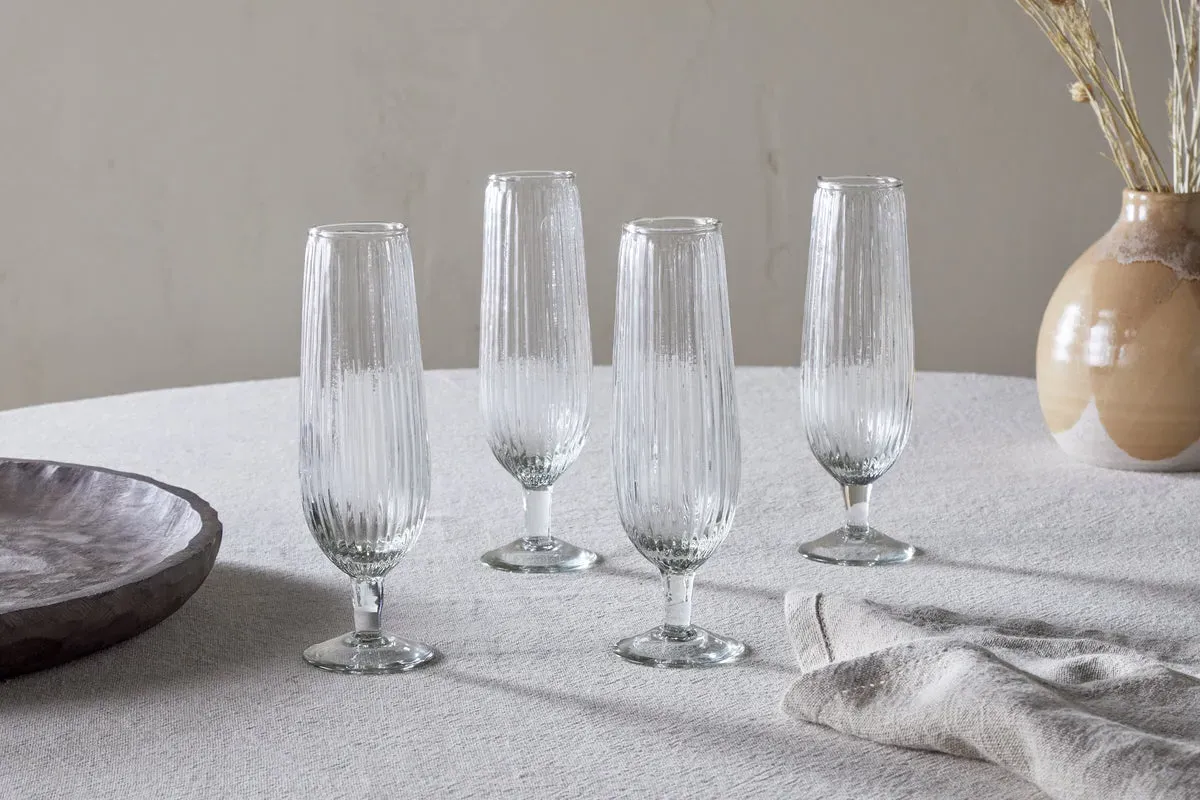 Otuba Champagne Flute Set Of 4 - Clear image