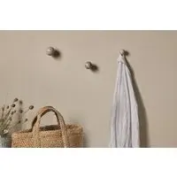 Paladi Round Wall Hook - Grey, Marble & Iron