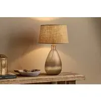 Palla Recycled Glass Table Lamp - Rustic Smoke