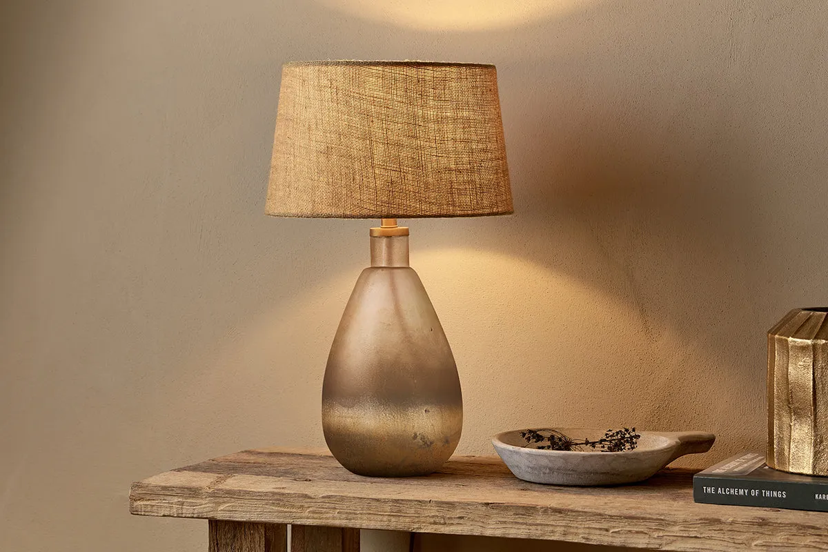 Palla Recycled Glass Table Lamp - Rustic Smoke image