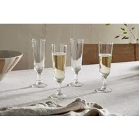Pani Champagne Flute Set of 4 - Clear, Recycled Glass alternate view